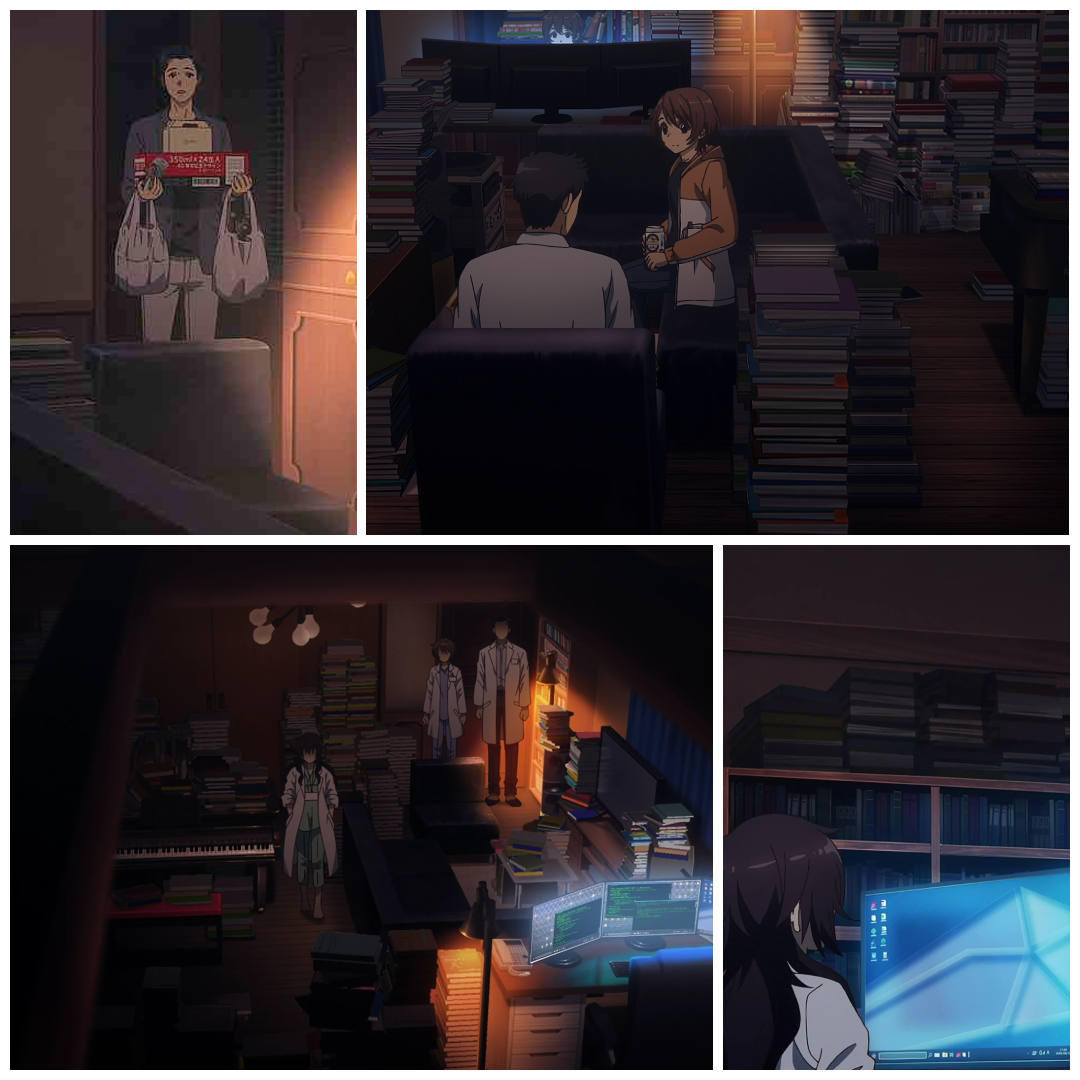 Collage of screenshots from Ameku M.D.: Doctor Detective.